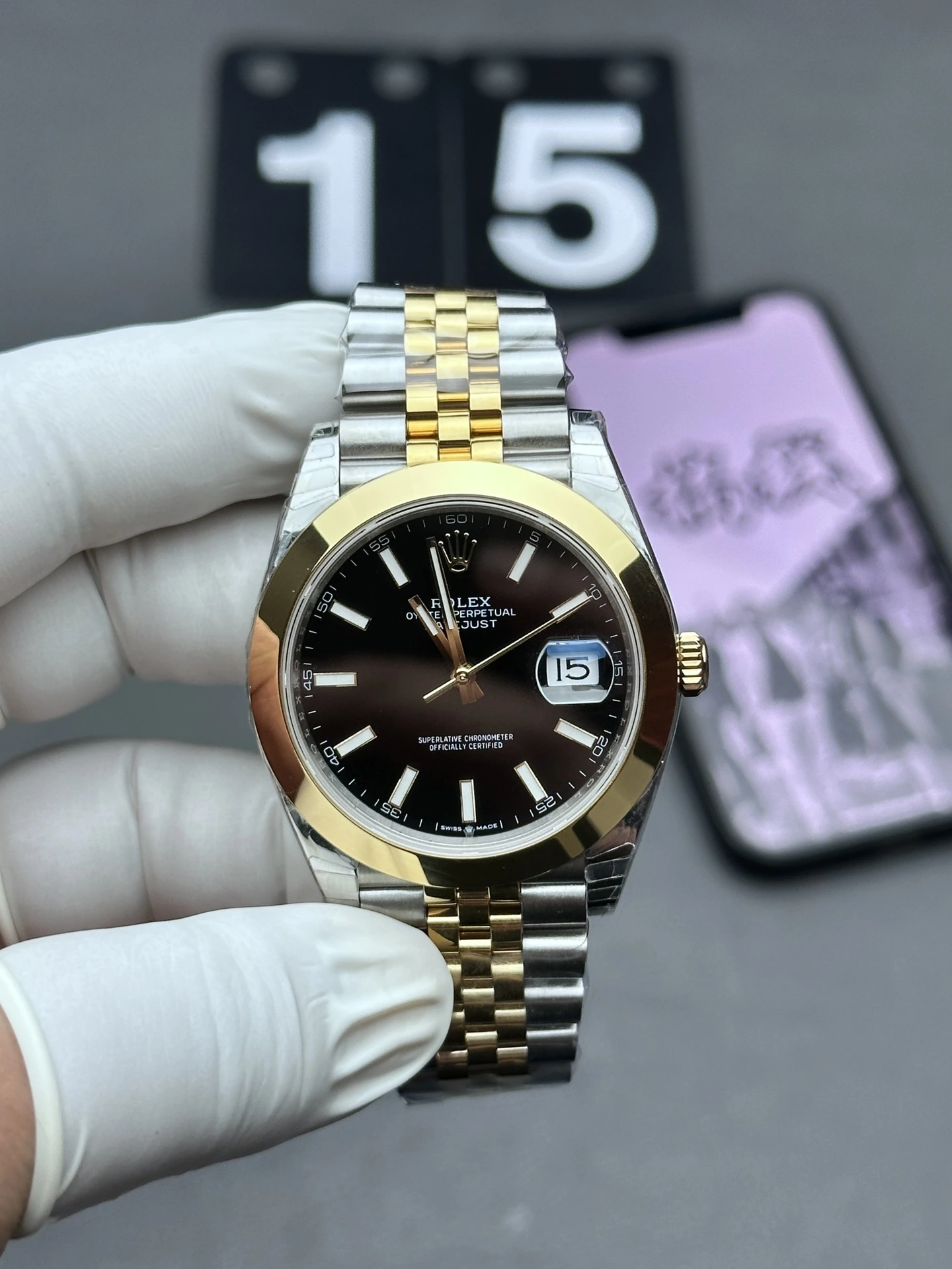 EW Rolex（ロレックス） デイトジャスト。コンビ、出荷前実物写真
