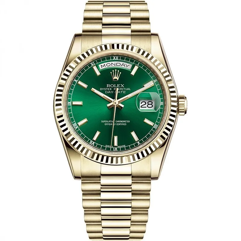 ロレックス ROLEX デイデイト 36 118238 グリーン文字盤