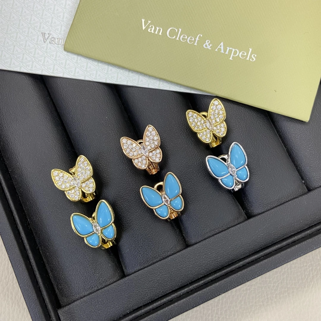 Van Cleef & Arpels(ヴァンクリーフ&アーペル / VCA)イヤリング FKEPM0007-060新作ダイヤモンド留め间蓝🦋バタフライイヤリング 品番:CHM142385