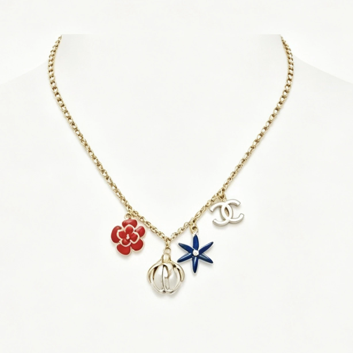 Chanel(シャネル / Chanel)26C春夏新作エナメルマルチエレメントフラワーネックレス
