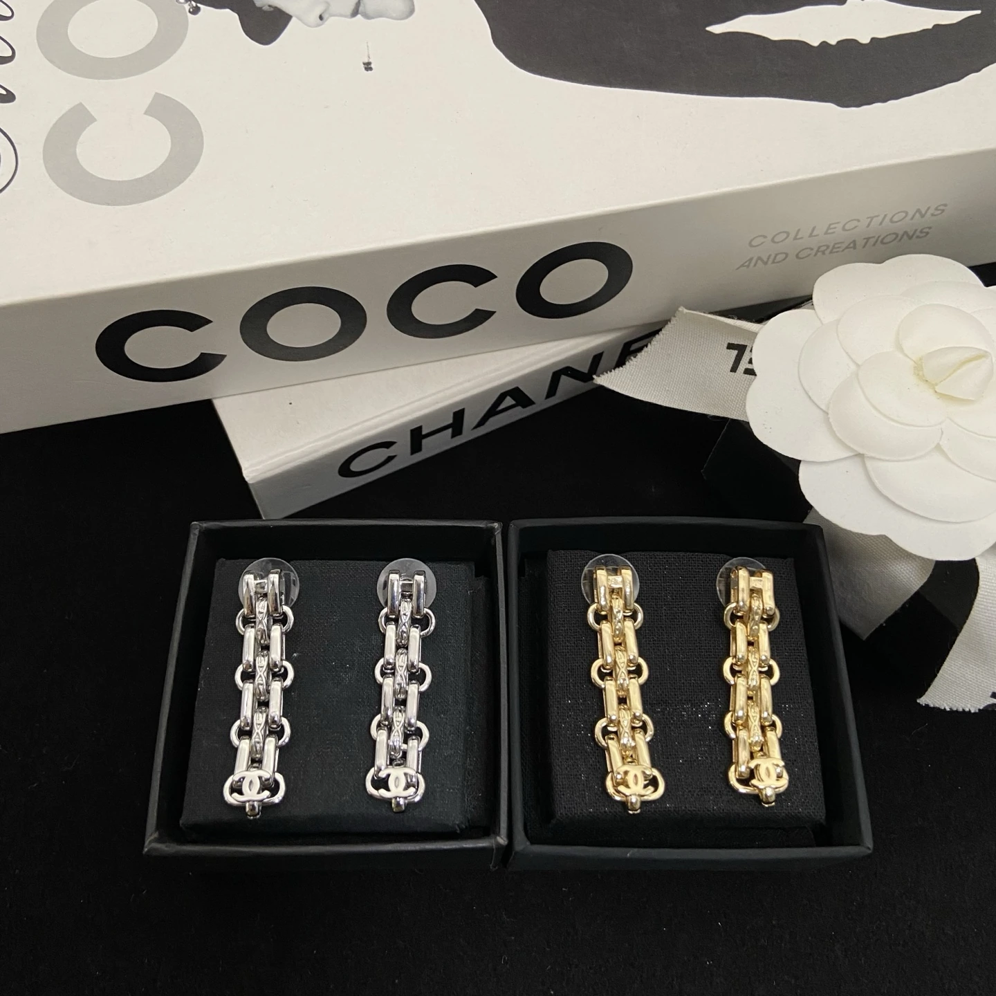 2️⃣色 🦢Chanel(シャネル / Chanel)Chanel(シャネル / Chanel)新作チェーンリンクタッセルピアス
