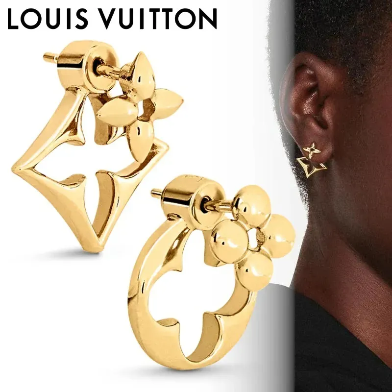 人気!すぐ届く!【LOUIS VUITTON】ゴールド フラワー ピアス