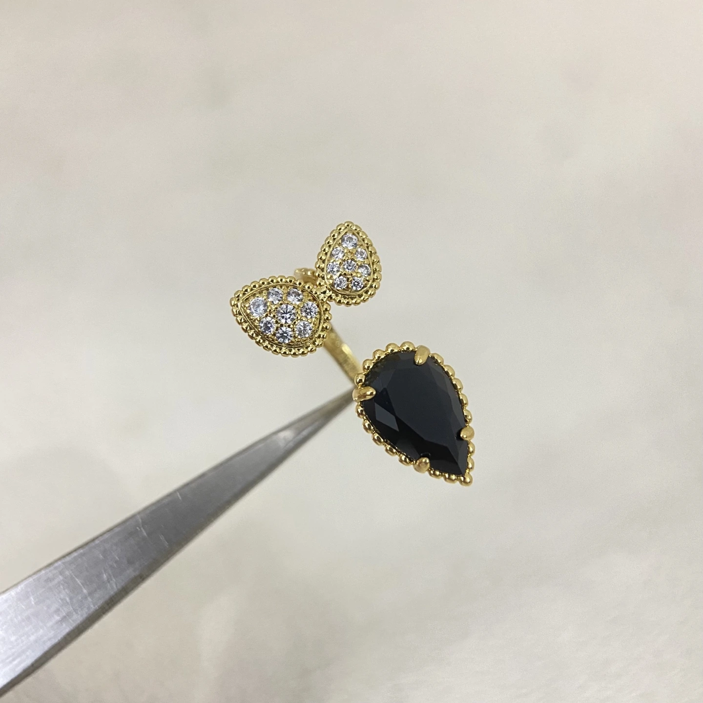 Boucheron（ブシュロン / Boucheron）リング BSJZL0009-040新作ダイヤモンド留めブラック滴水リング 品番：BOL15027254