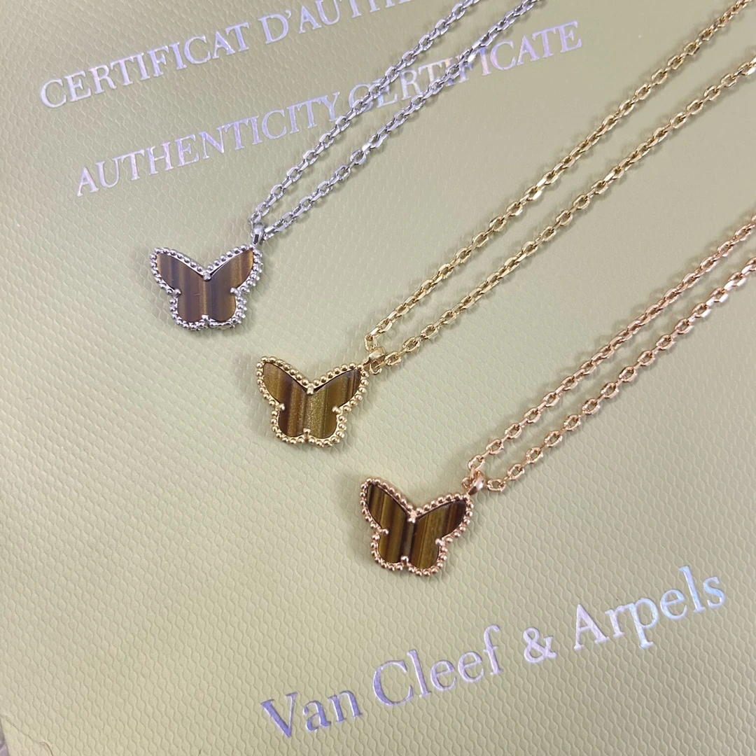 Van Cleef & Arpels(ヴァンクリーフ&アーペル / VCA)ネックレス FKXLM0014-032新作虎纹石バタフライネックレス 品番:BM0028232