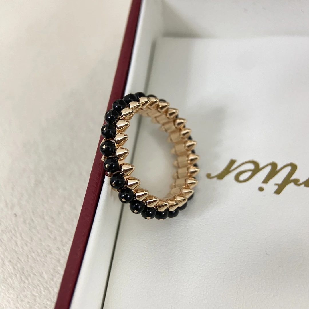 Cartier(カルティエ / Cartier)リング KDJZP13023-060新作黑ビーズ铆钉リング サイズ:5-11# 品番:CIP15042385