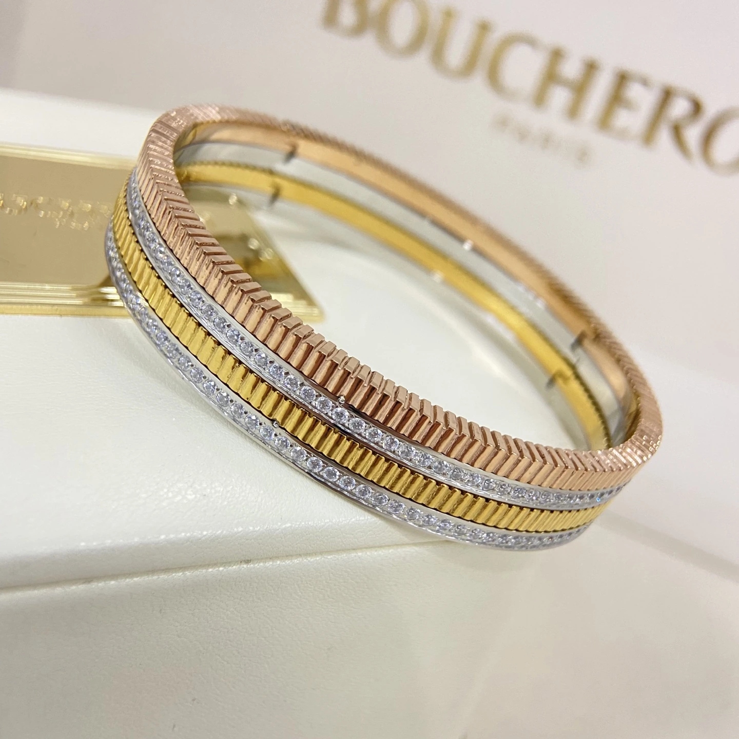 Boucheron(ブシュロン / Boucheron)ブレスレット BSSZP13003-130新作ダイヤモンド留め分金ブレスレット 品番:GEP478752