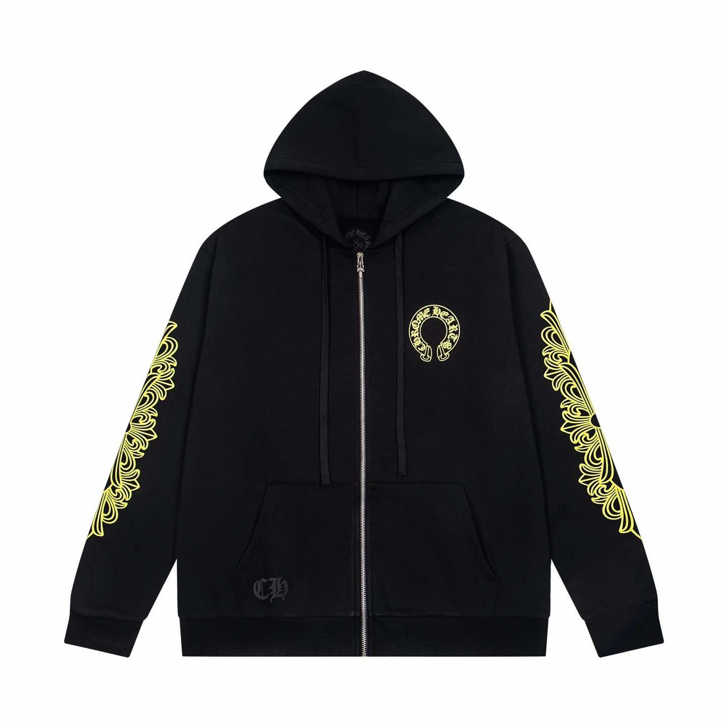 Chrome Hearts(クロムハーツ) アウター。素材:コットン。仕様:ホースシューモチーフ・プリント・ウォッシュ加工・ジップ。サイズ:S/M/L。ポイント:オリジナル仕様