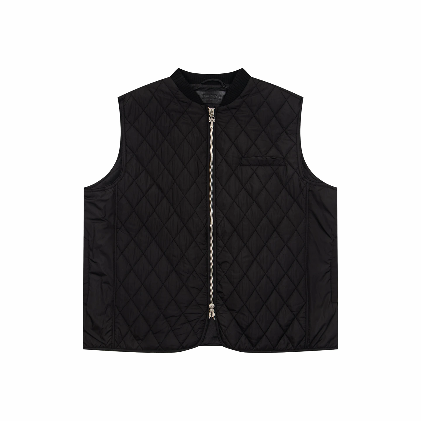 Chrome Hearts(クロムハーツ) 中綿ベスト。素材:ウール・ラムスキン。仕様:クロスモチーフ・ジップ・キルティング。サイズ:S/M/L
