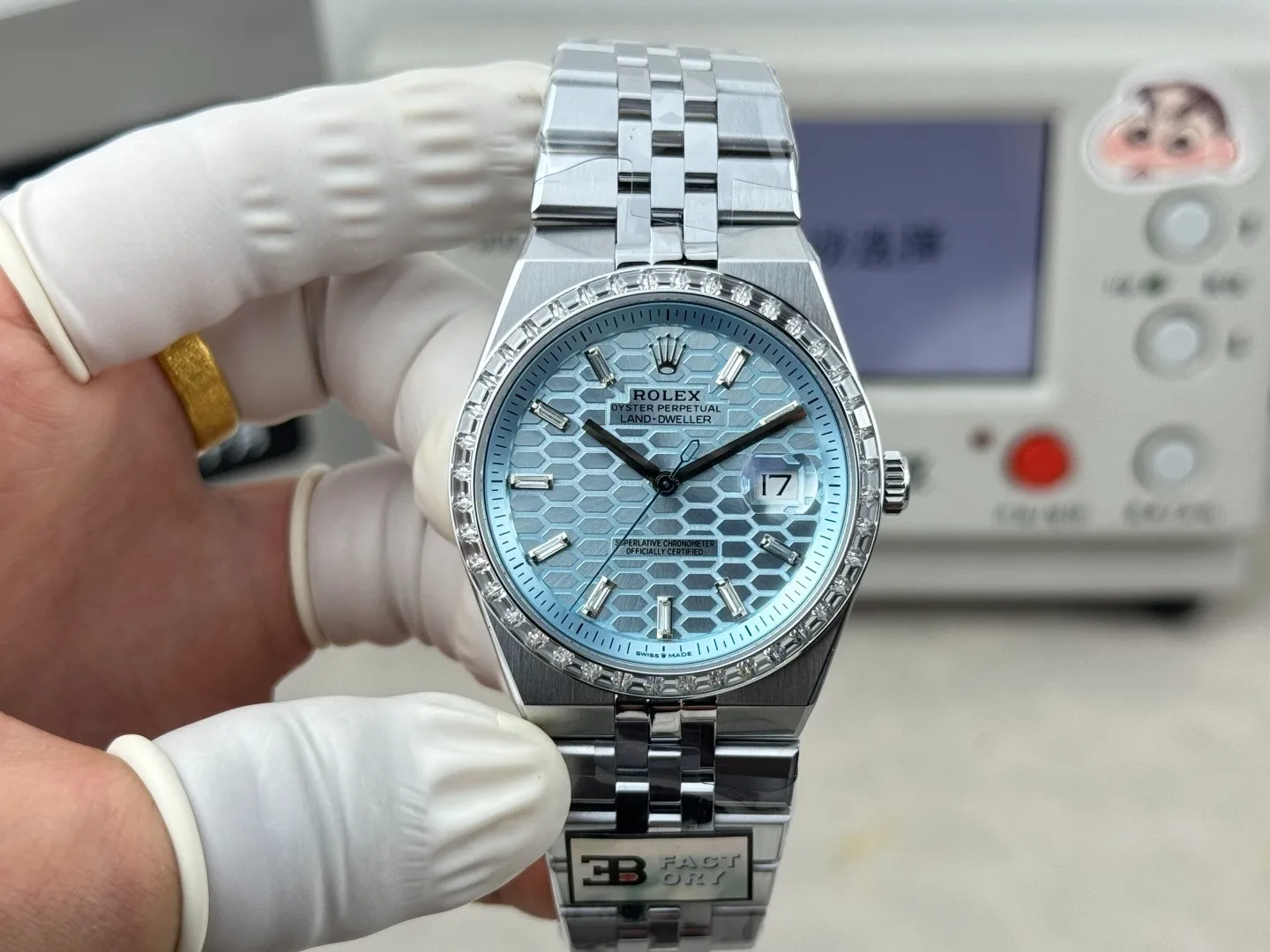 2025新作モデル ランドドゥエラー オイスター、40 mm、プラチナ、ダイヤモンド  127386TBR-0001