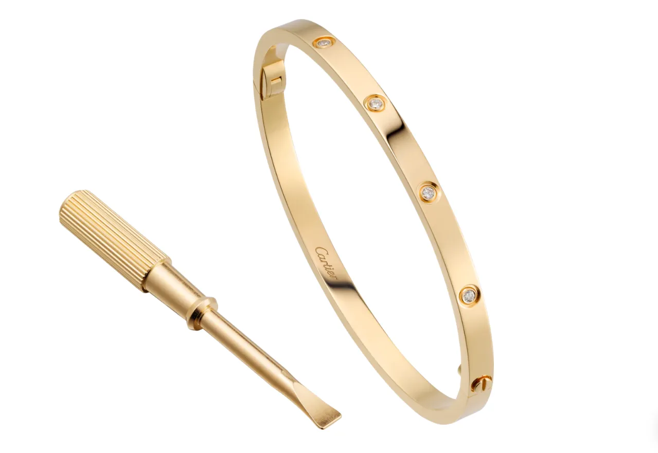 【Cartier】カルティエ LOVE BRACELET, SMALL MODEL, 10 DIAMONDS ブレスレット、SM、ダイヤモンド10個