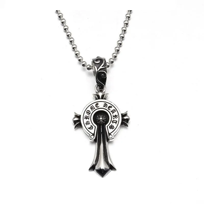 Chrome Hearts クロムハーツ バッジクロスネックレス 65cm