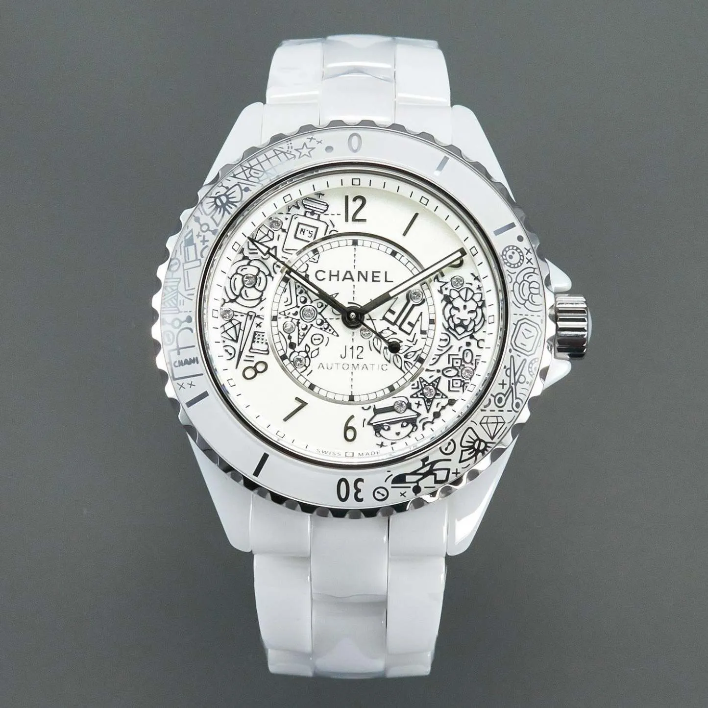 J12 38mm Automatic 20Th Anniversary White Ceramic