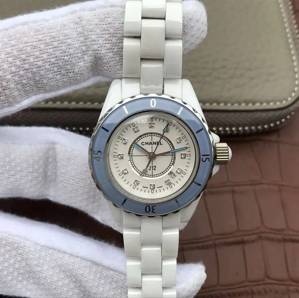 J12 BLUE BEZEL DIAMOND NUMERALS 33MM