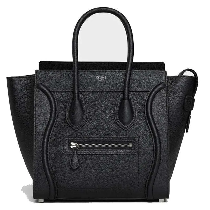 【Celine】マイクロラゲージ◆ドラムドカーフスキン◆ハンドバッグ◆芸能人愛用者多数