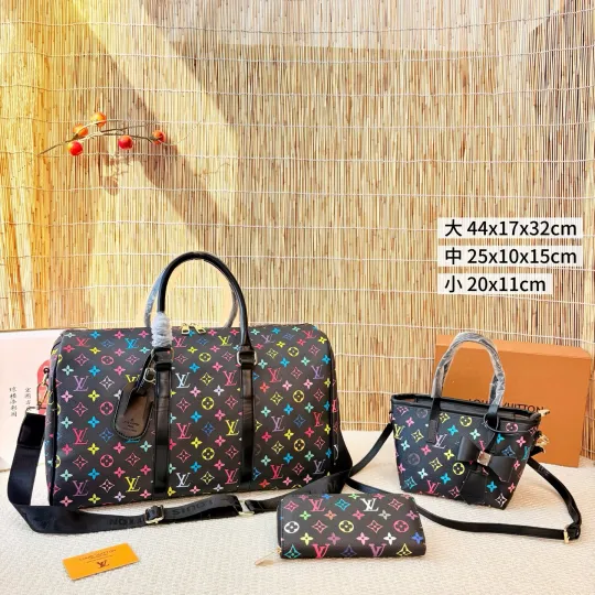 【限定レインボー柄】ルイヴィトン キーポル + ミニトート + 長財布 3 点セット