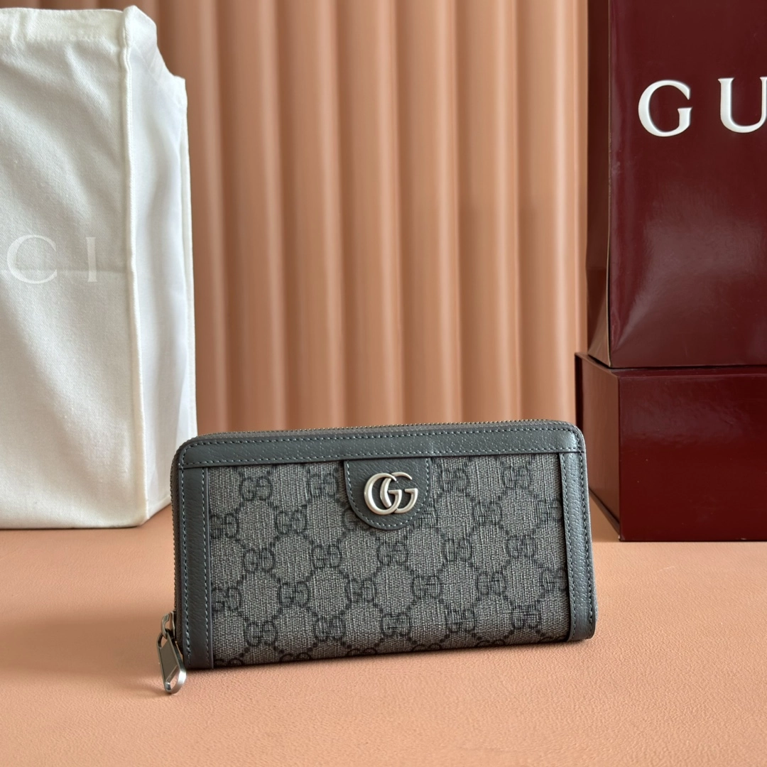 グッチ「Gucci」Ophidiaシリーズジッパーウォレット