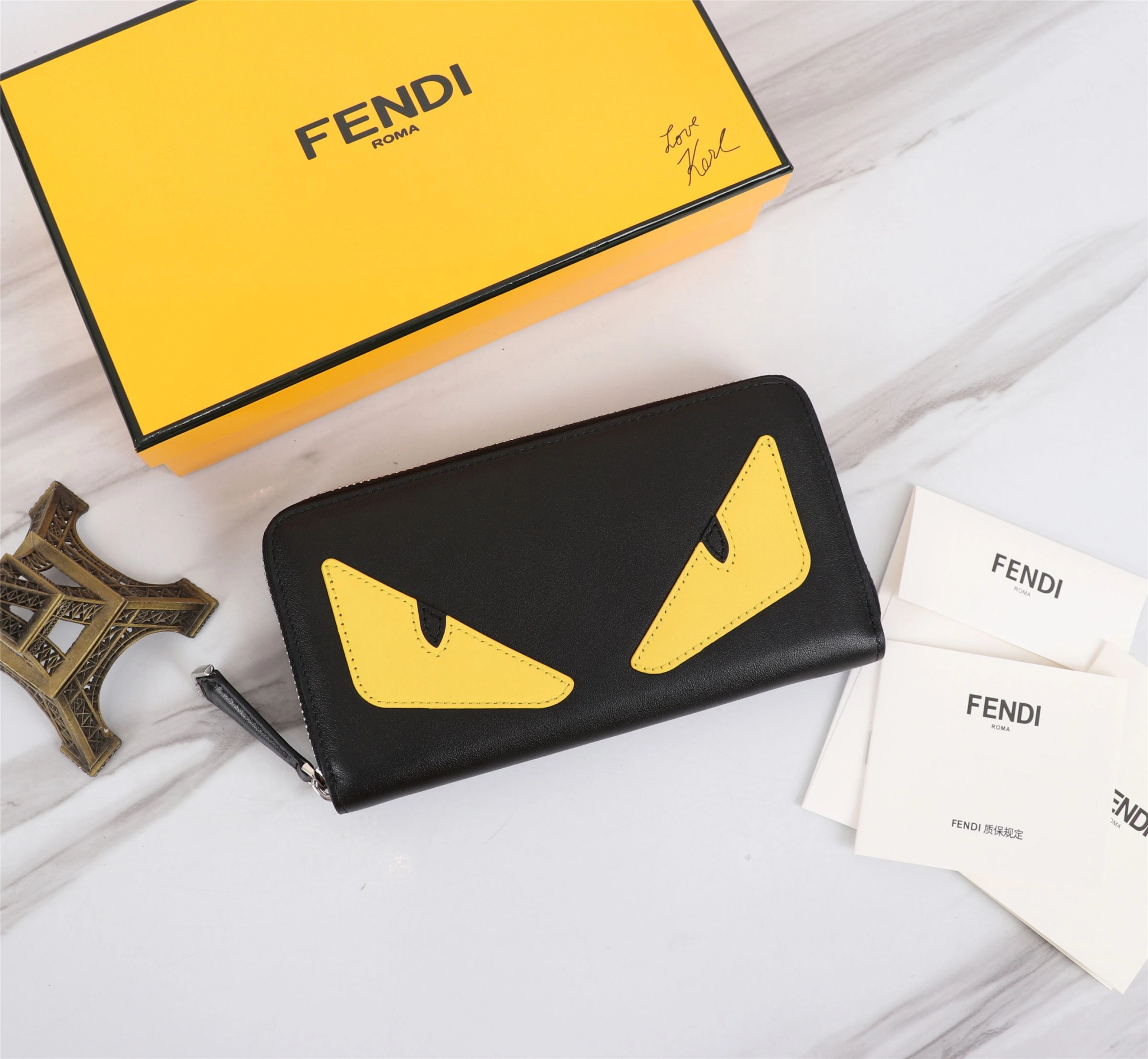 フェンディ「Fendi」FENDI Eyes ジップウォレット