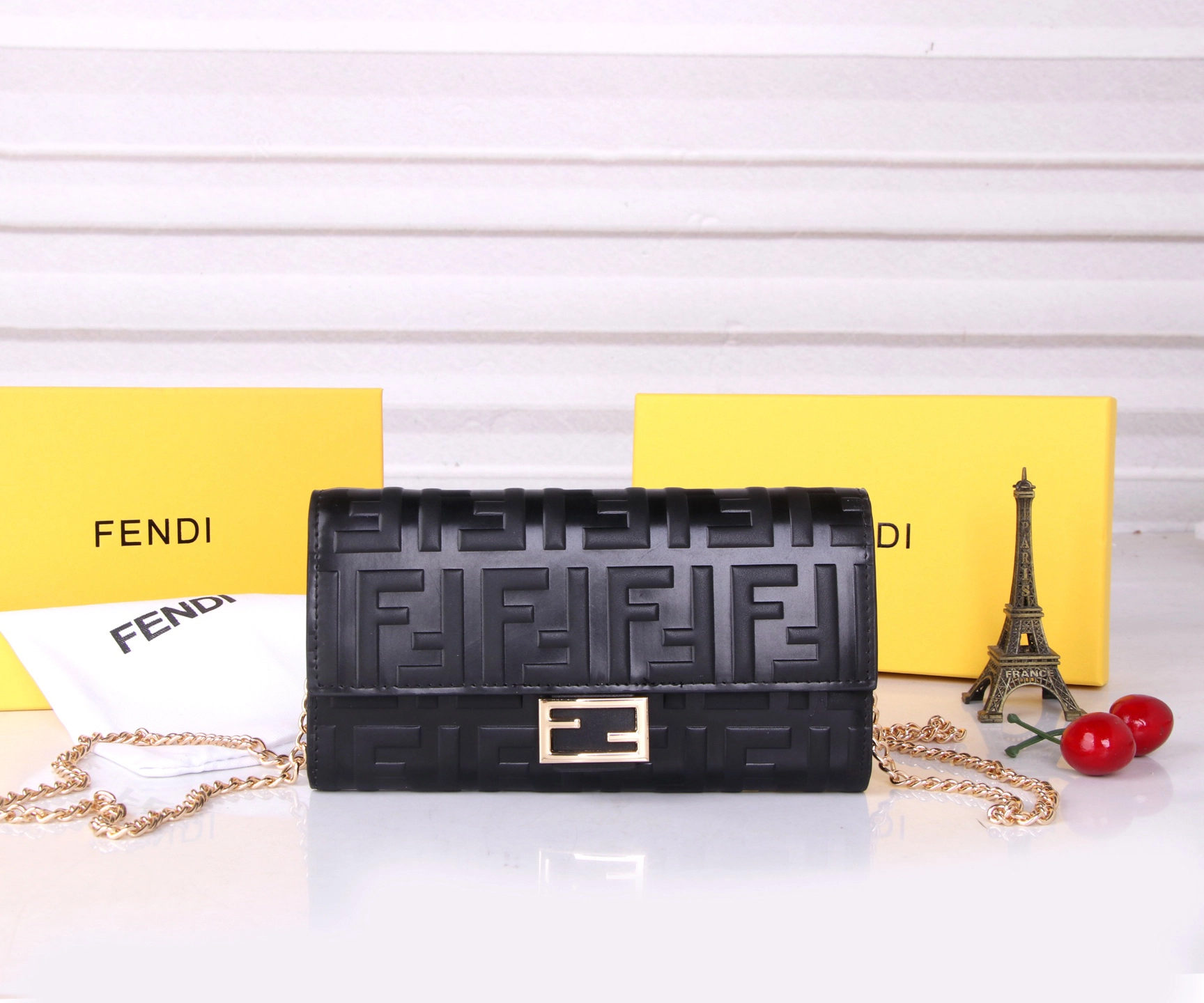 フェンディ「Fendi」バゲット 長財布 ナッパレザー ウォレット
