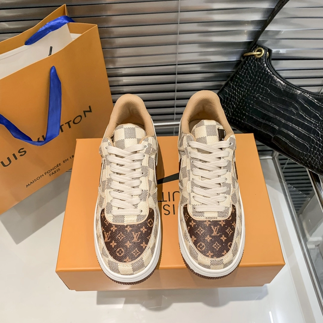 ルイ・ヴィトン x ナイキ Air Force 1 Low 限定クラシック ローカットコラボトレンドスニーカー「LV Nike」