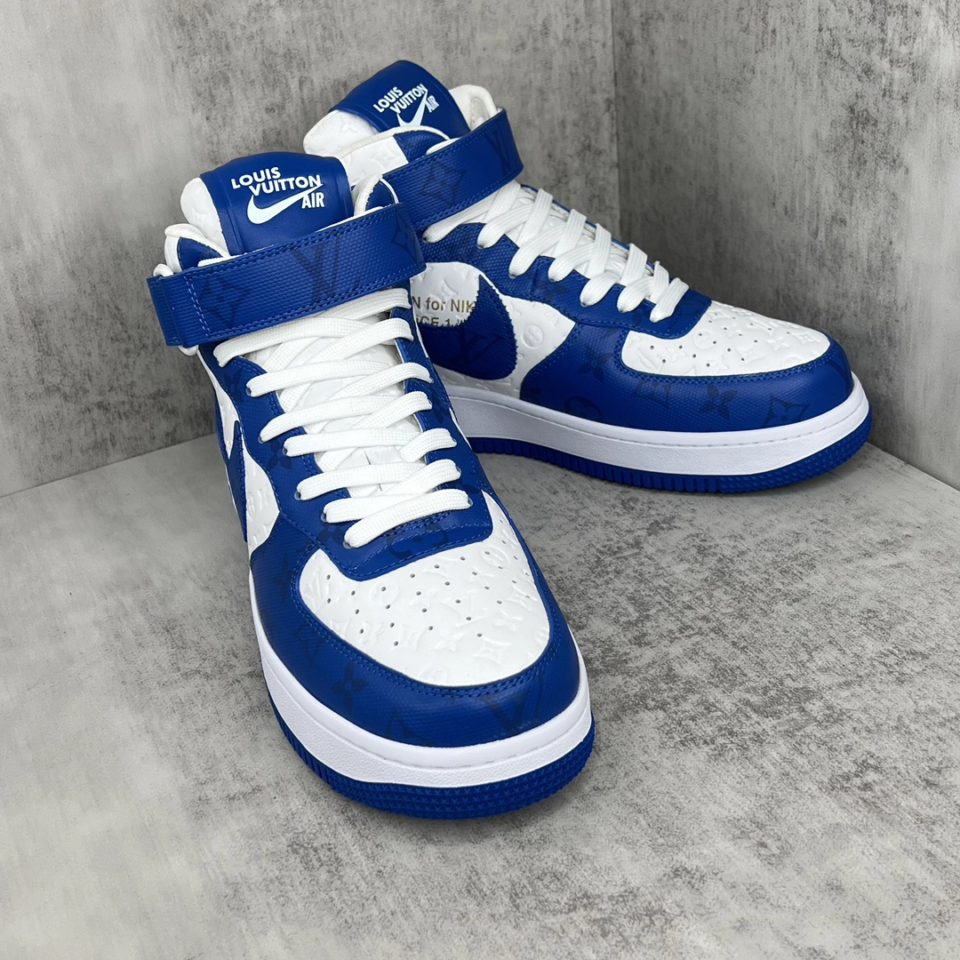 ルイ・ヴィトン × ナイキ Air Force 1 Mid コラボ限定 ミッドカットトレンドスニーカー「LV Nike」