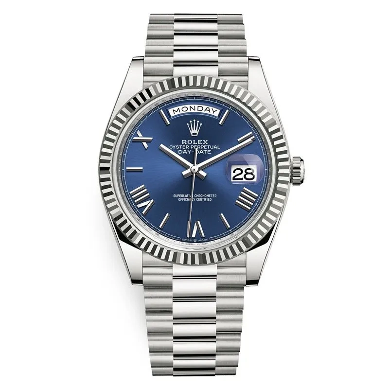ロレックス「Rolex」デイデイト40MM ブルー文字盤