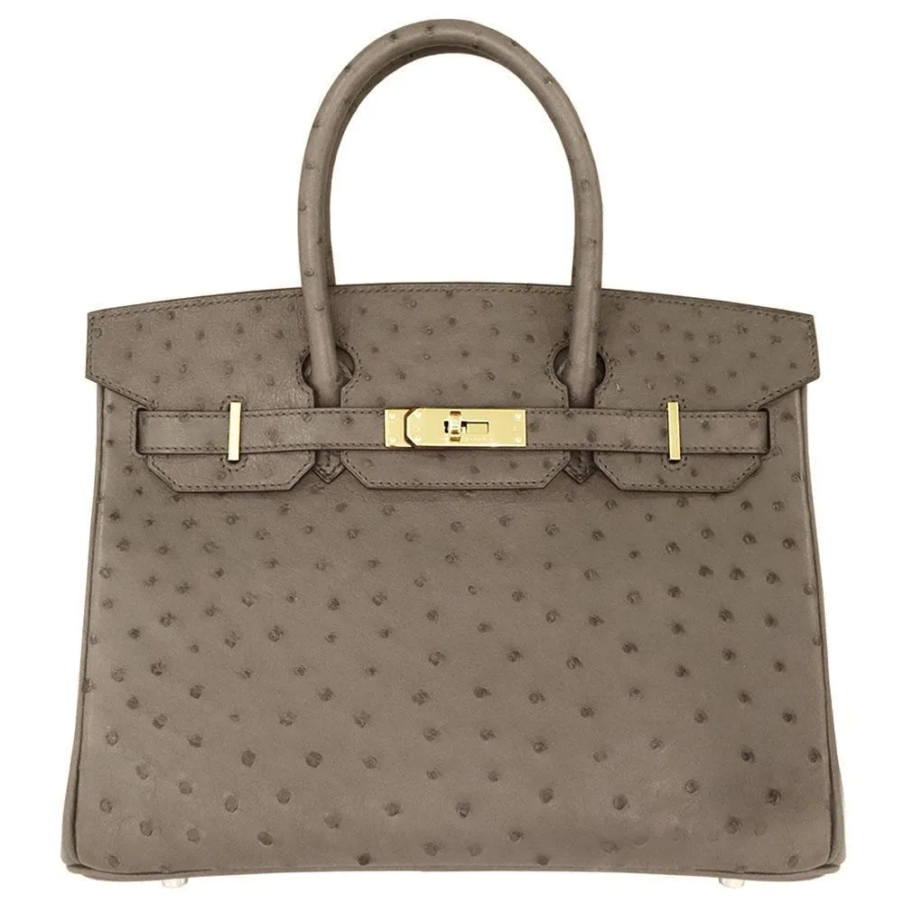 【Hermes】エルメス バーキン 30cm オーストリッチ ゴールド金具