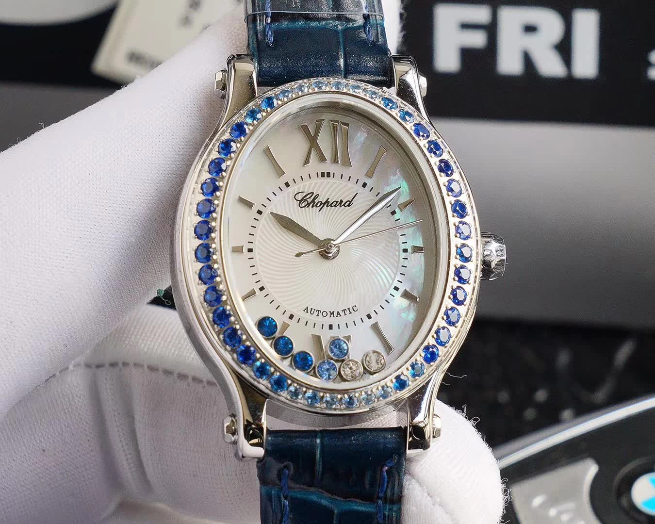ショパール「Chopard」ハッピースポーツ オーバル メンズウォッチ36MM