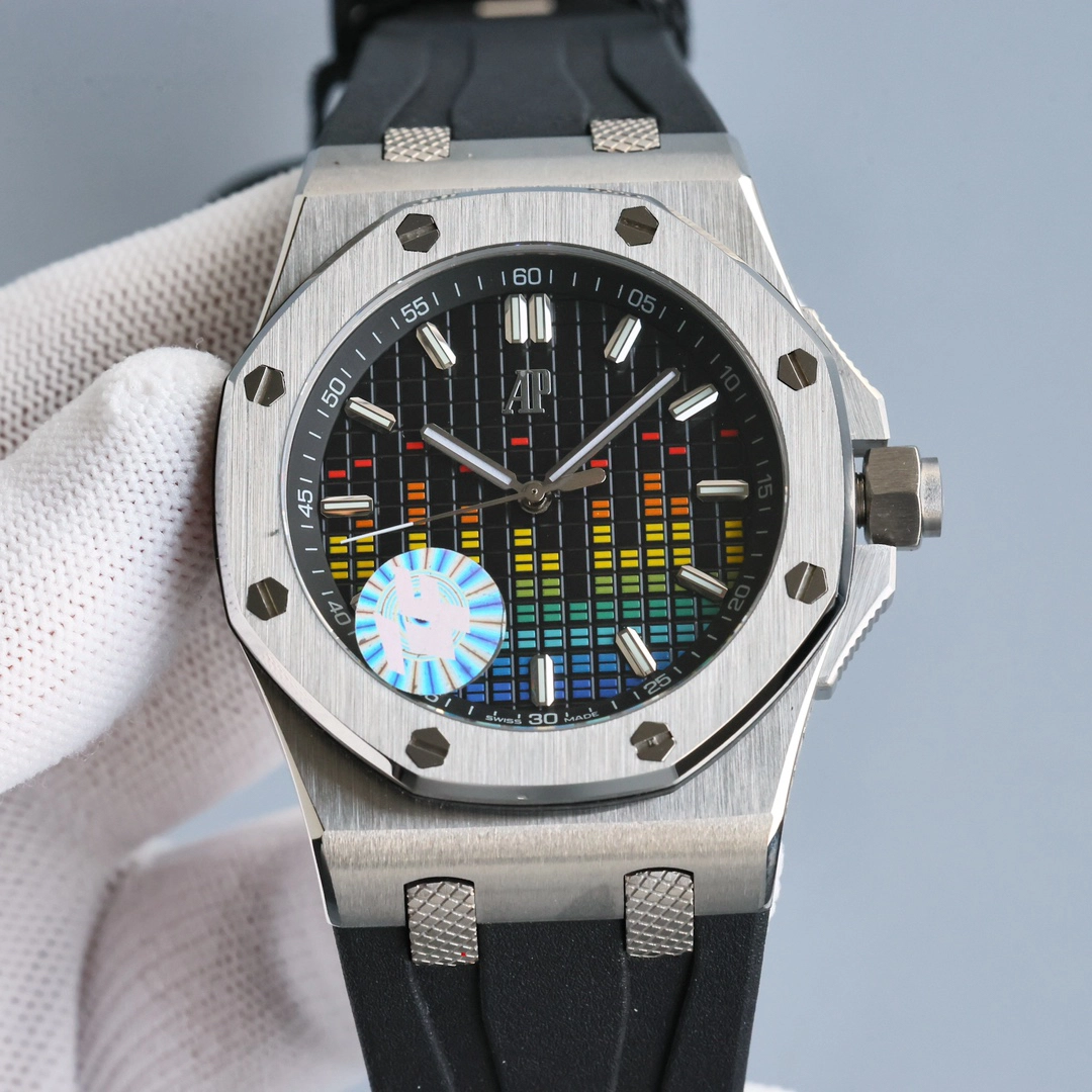 オーデマ・ピゲ「Audemars Piguet」ロイヤル オーク オフショア 15600 ミュージック スペシャルエディション クロノグラフ 腕時計43mm