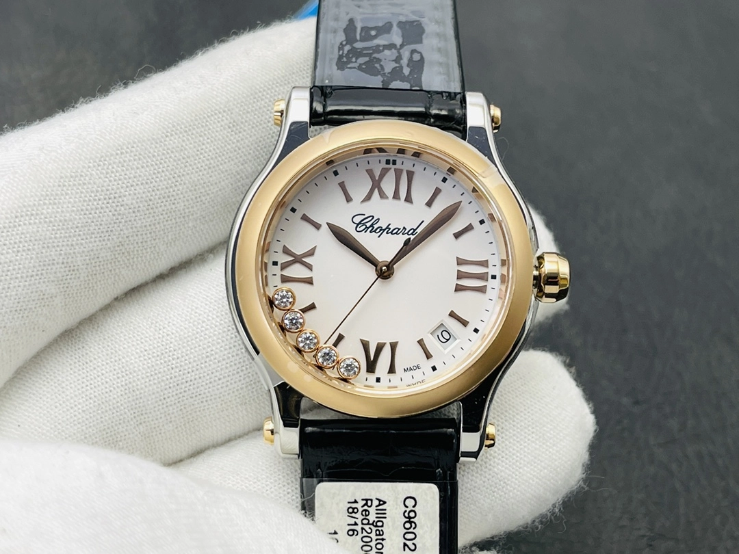 ショパール「Chopard」ハッピーダイヤモンド ハートレディース クォーツウォッチ36mm
