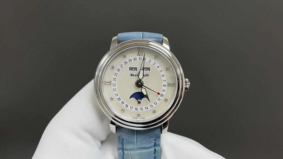 ブランパン「Blancpain」ヴィルレ レディース ムーンフェイズ&コンプリートカレンダー腕時計35MM