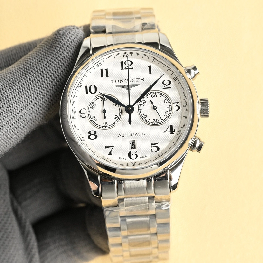 ロンジン「Longines」マスターコレクション クロノグラフ メンズウォッチ 42mm