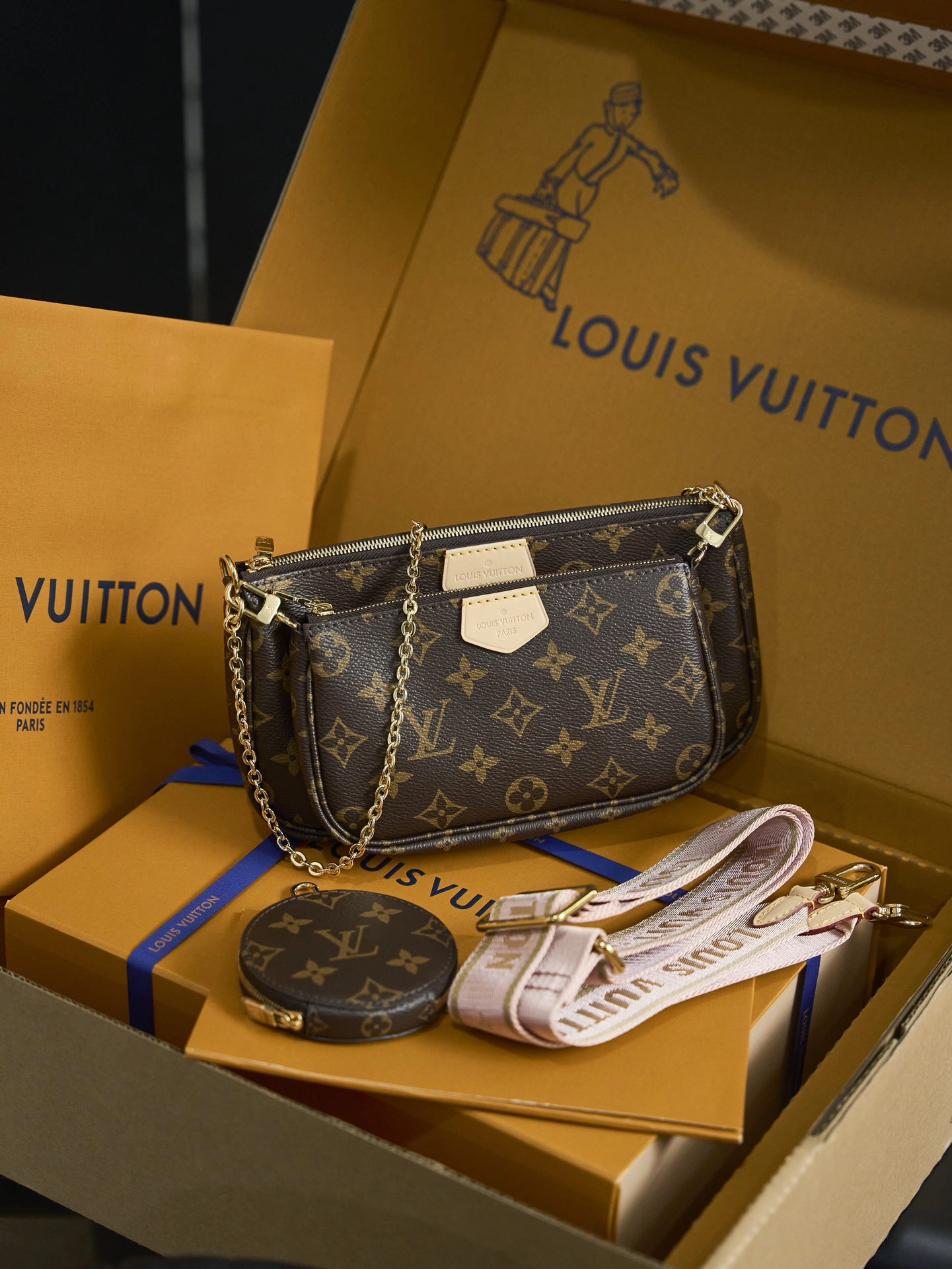 ルイ・ヴィトン「Louis Vuitton」 マルチポシェット アクセソワール モノグラム ポシェット