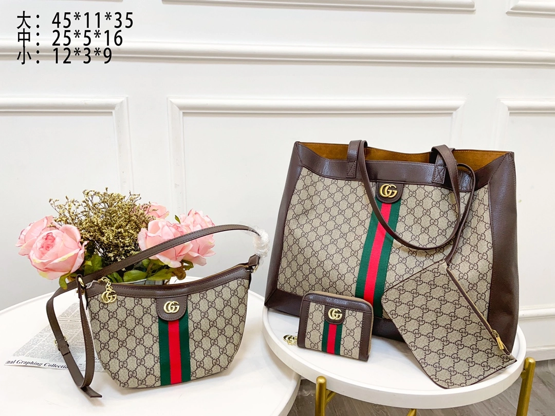 「グッチ」Gucci トートバッグ+ムーンバッグ+財布 3 点セット3点セット 限定セール大人気販売中