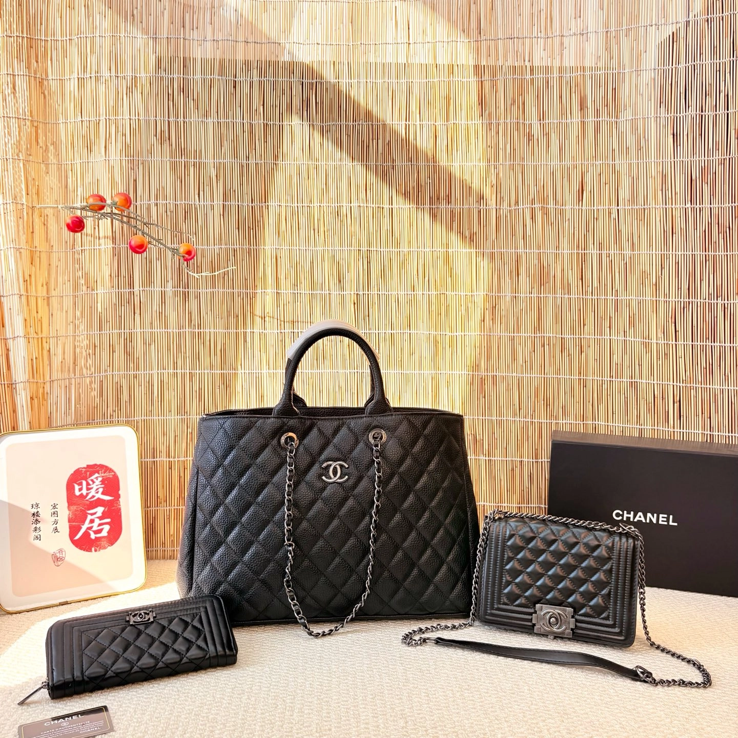 「シャネル」CHANEL 3 点セット トートバッグ+クラッチバッグ+財布 セット