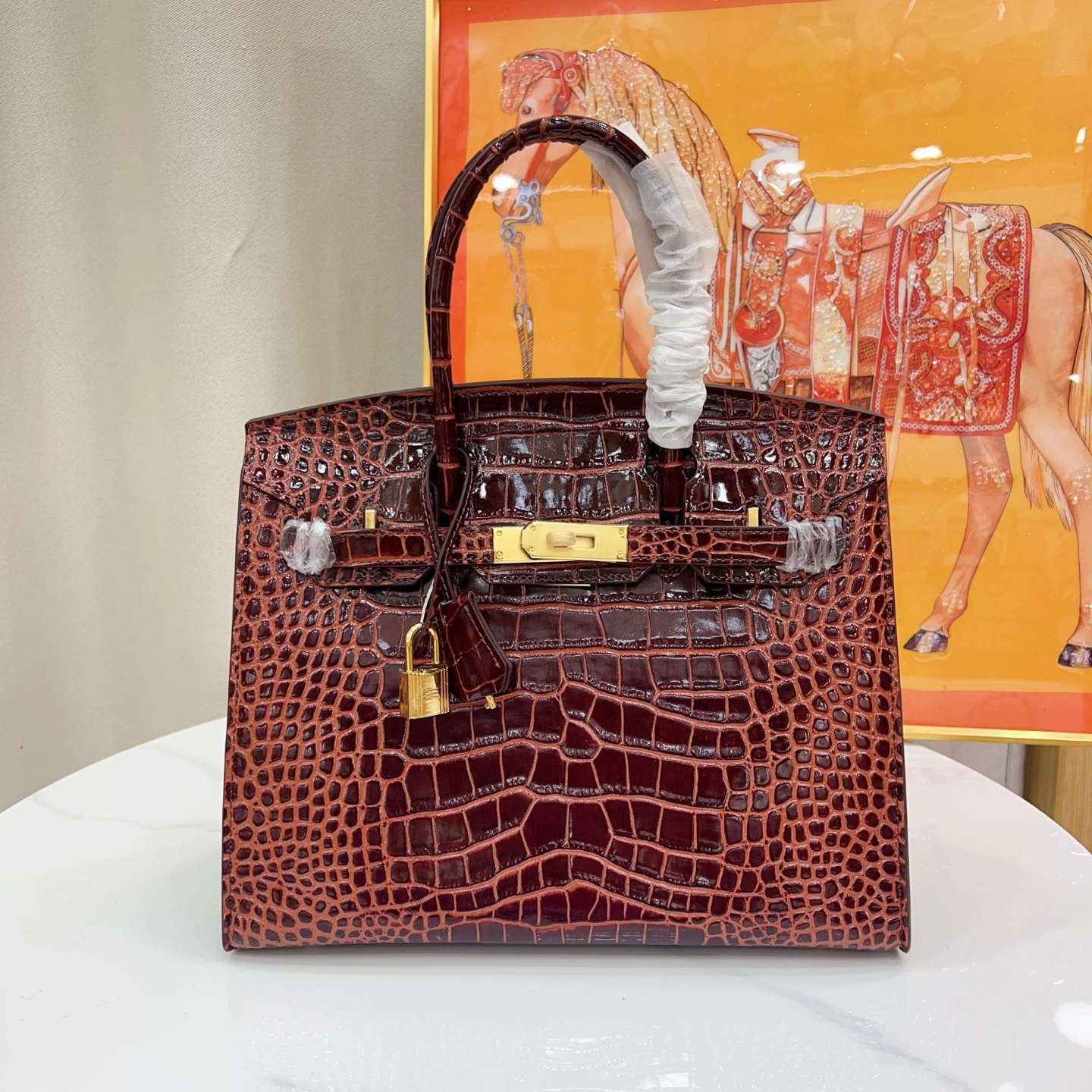 エルメス バーキン 25/30/35 バッグ クロコダイルエンボス「Birkin Bag」