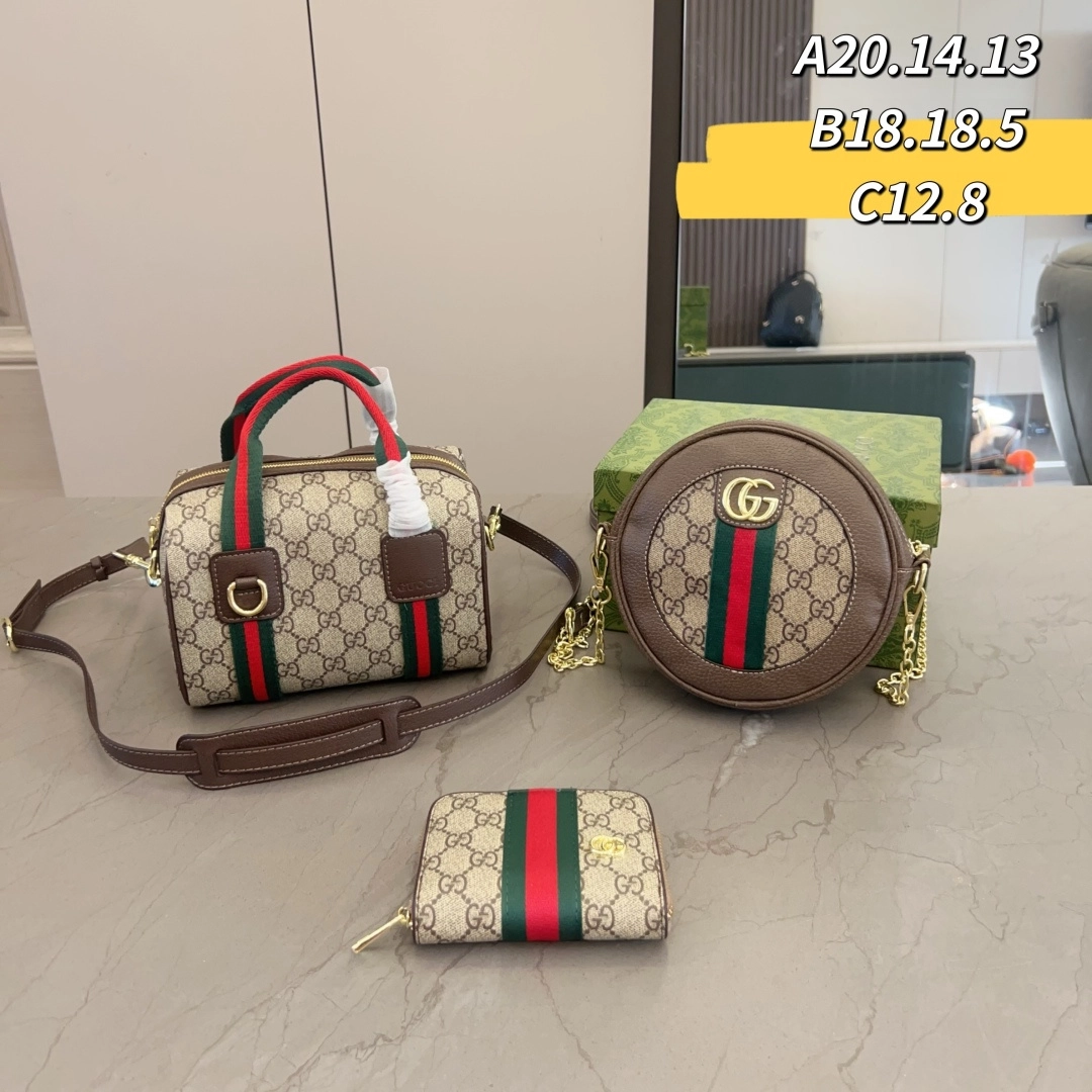 「グッチ」GUCCI GG スプリーム オフィディア ライン ミニボストンバッグ+サークルショルダーバッグ+コインケース 3 点セット 限定セール