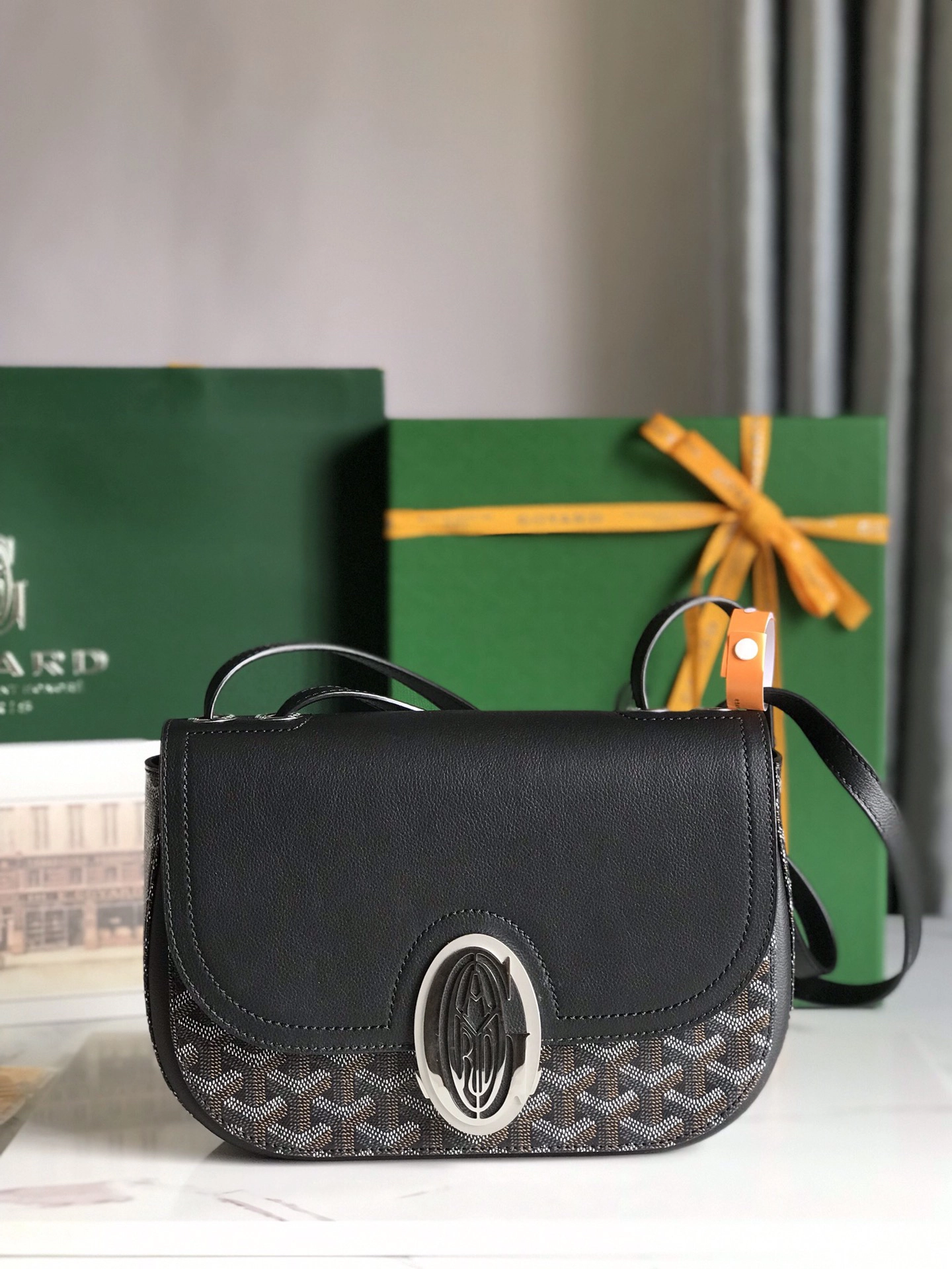 ゴヤール「Goyard」ゴヤルディーヌ帆布&レザー トートバッグ