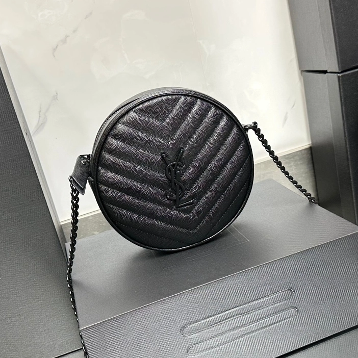 サンローラン「Saint Laurent」VINYLE レザー サークルバッグ