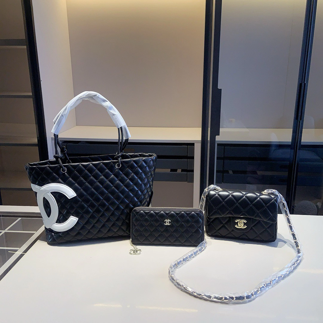 【シャネル最強 3 点セット】カンボントート + ミニマトラッセ + 長財布が勢揃い!今だけ超特価!