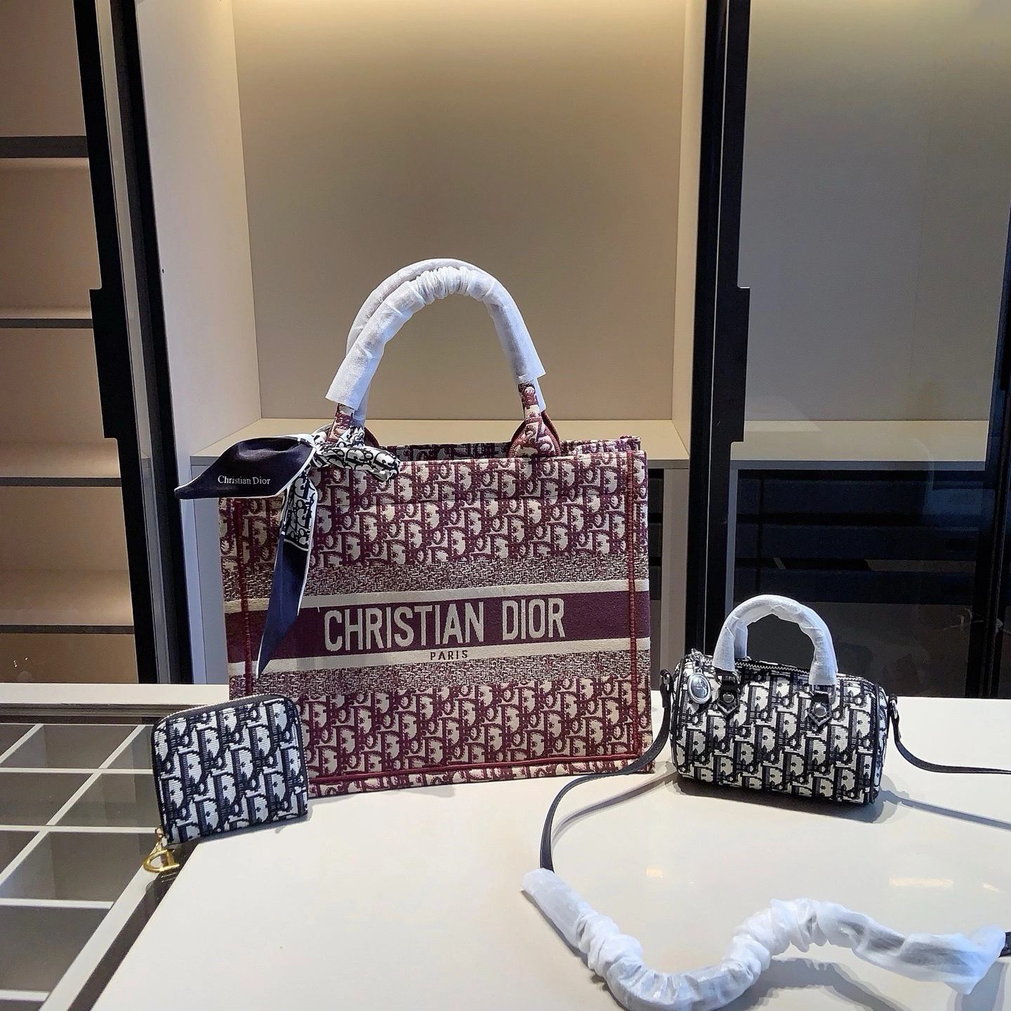 「ディオール」Dior 3 点セット トートバッグ+ミニバッグ+コインケース