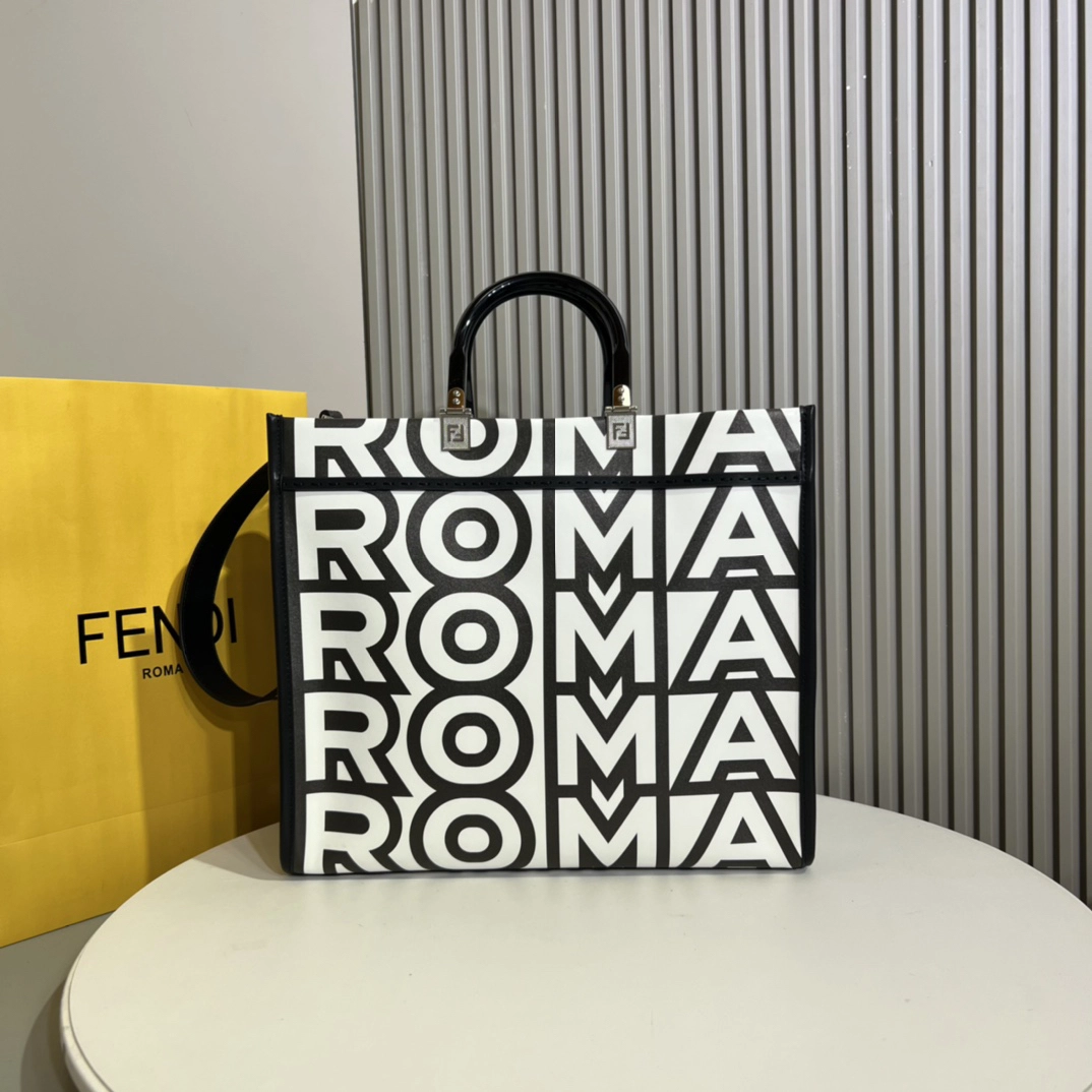 フェンディ「Fendi」Sunshine FF ファブリック ミディアムトートバッグ