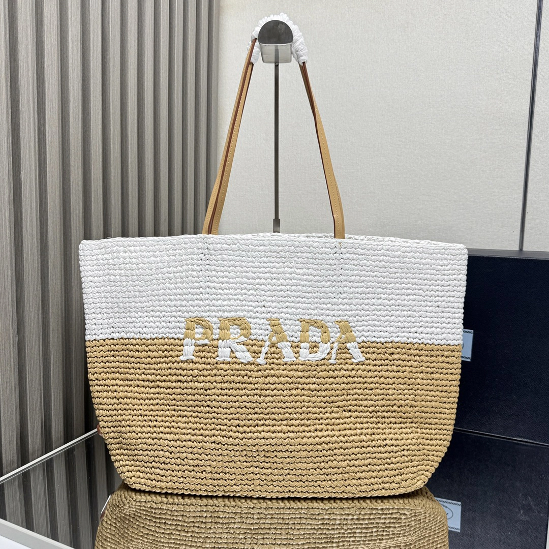 プラダ「Prada」 ラフィアファイバー トートバッグ トートバッグ