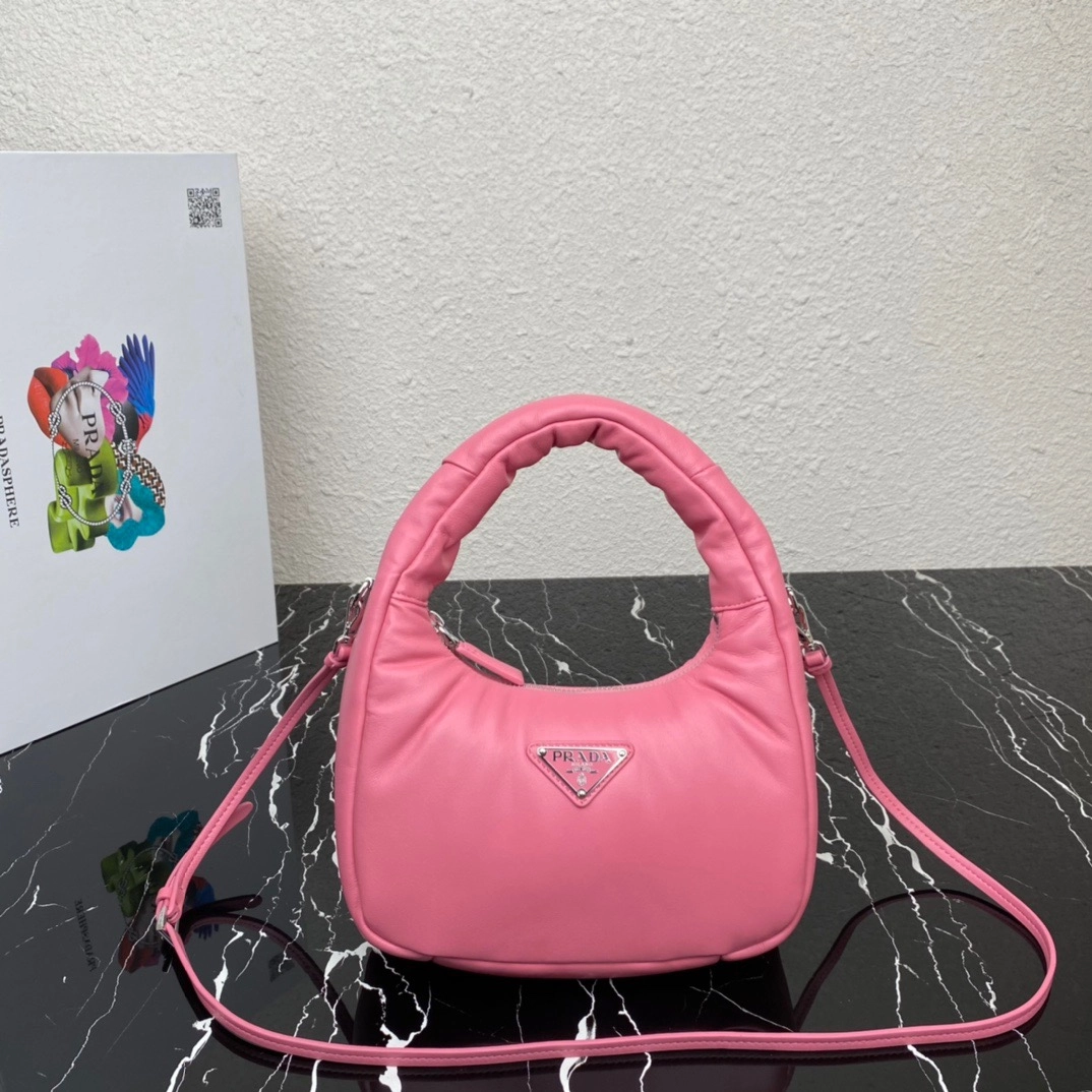 プラダ「Prada」ミニ ホボ バッグ レザー ショルダーバッグ
