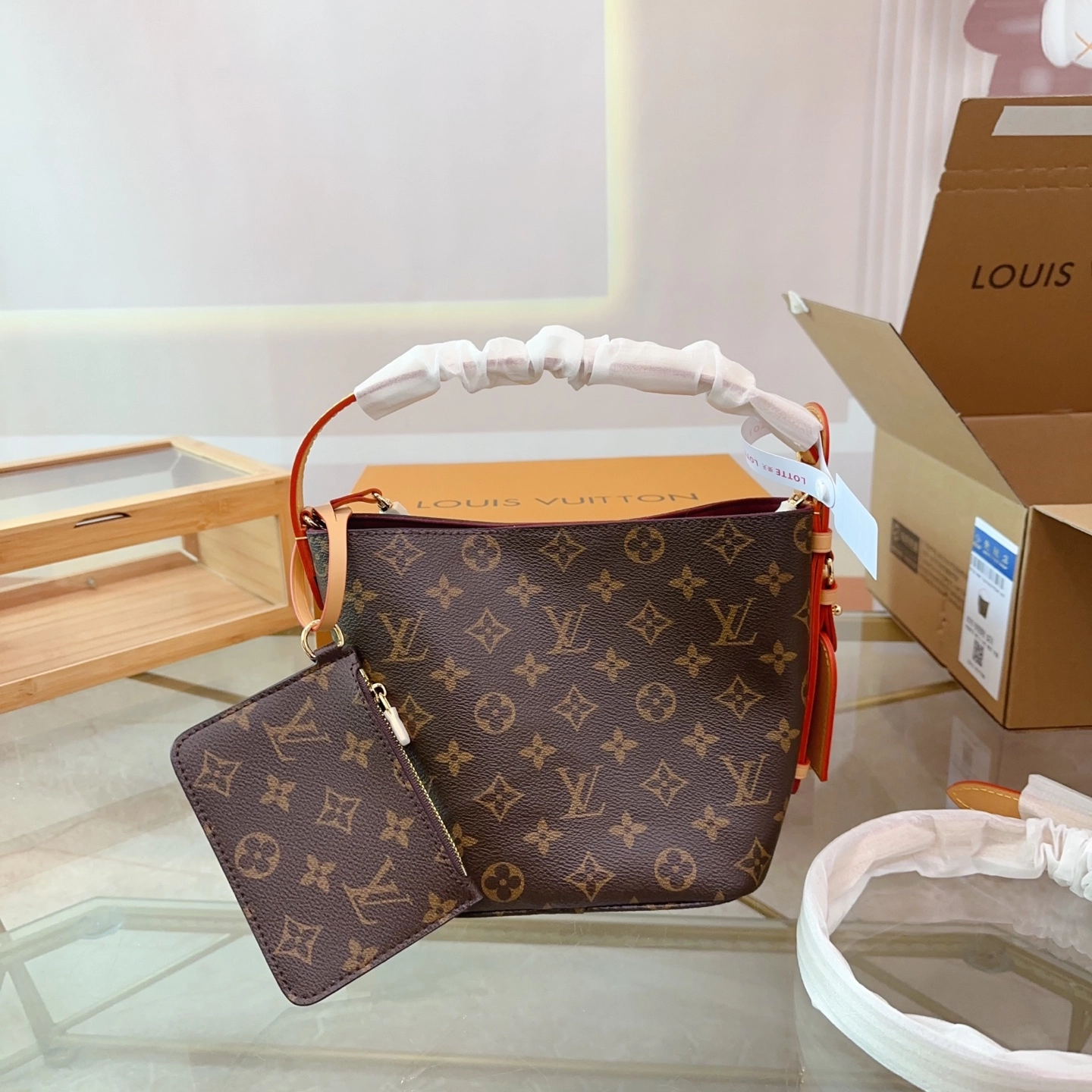 ルイ・ヴィトン「Louis Vuitton」ALL IN BB 老花ハンドバッグ