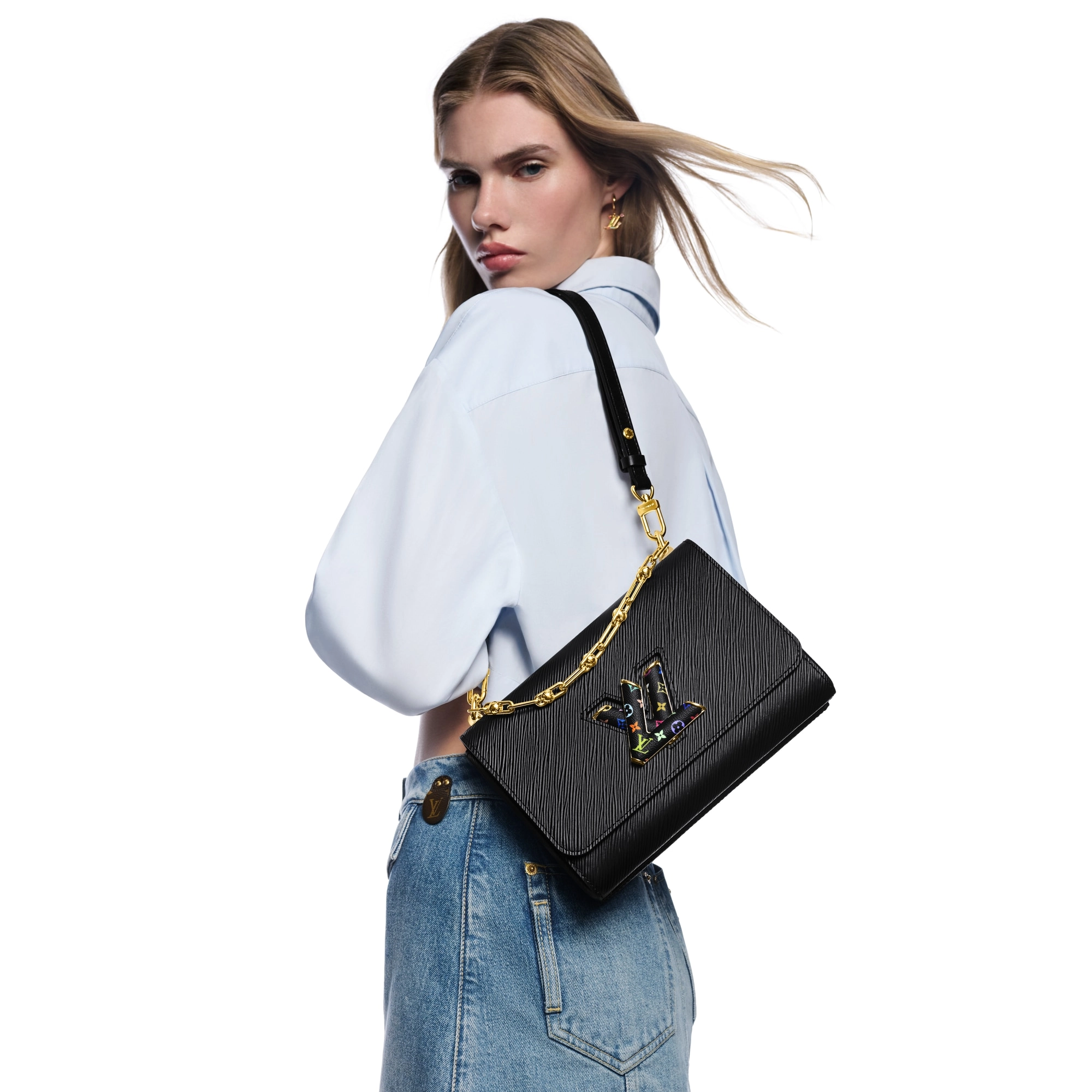 ルイ・ヴィトン「Louis Vuitton」LV × TM ツイスト MM - ブラック
